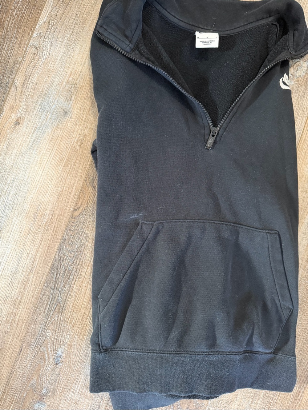 Nike Men's Black Half-Zip Fleece Pullover